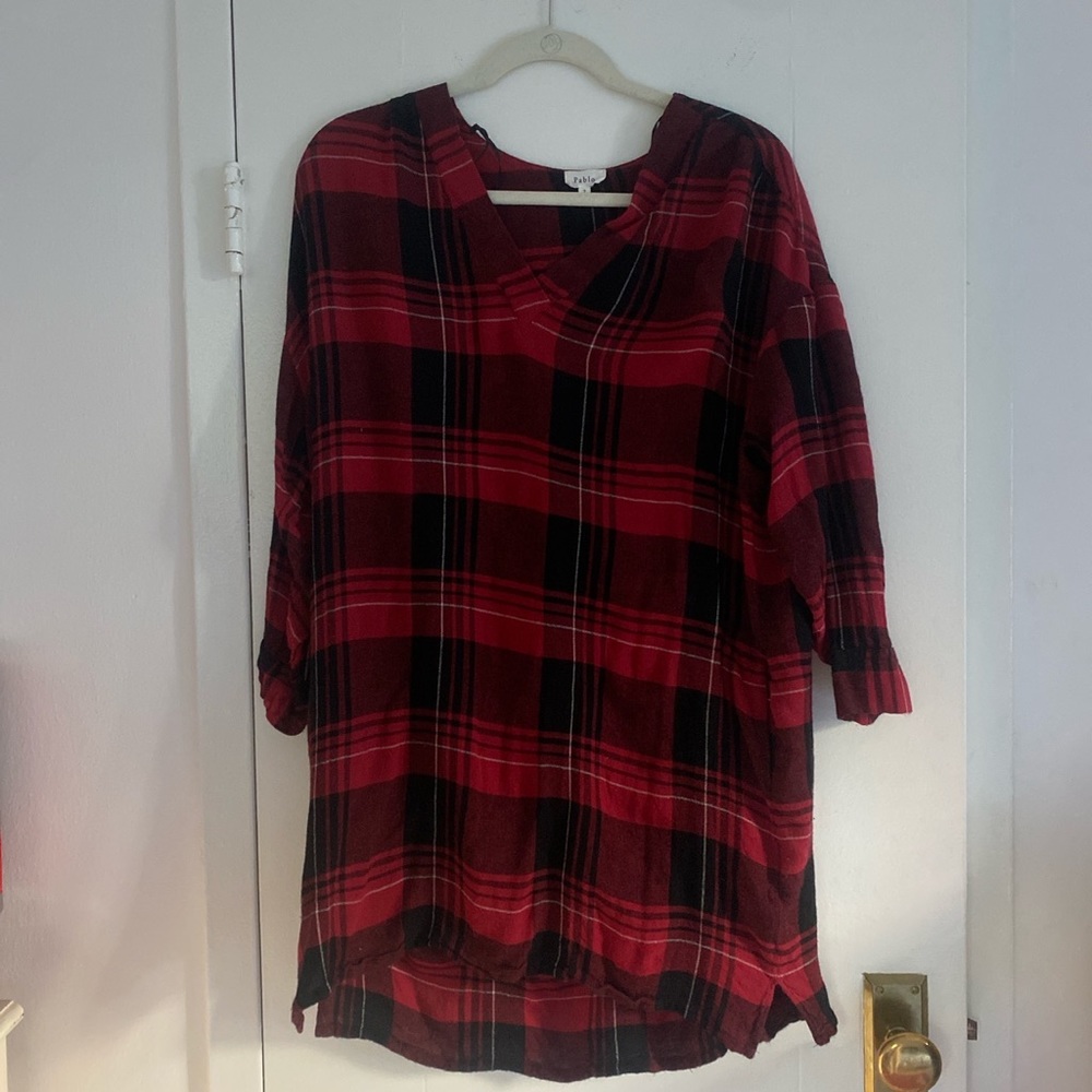 Pablo red plaid dress.